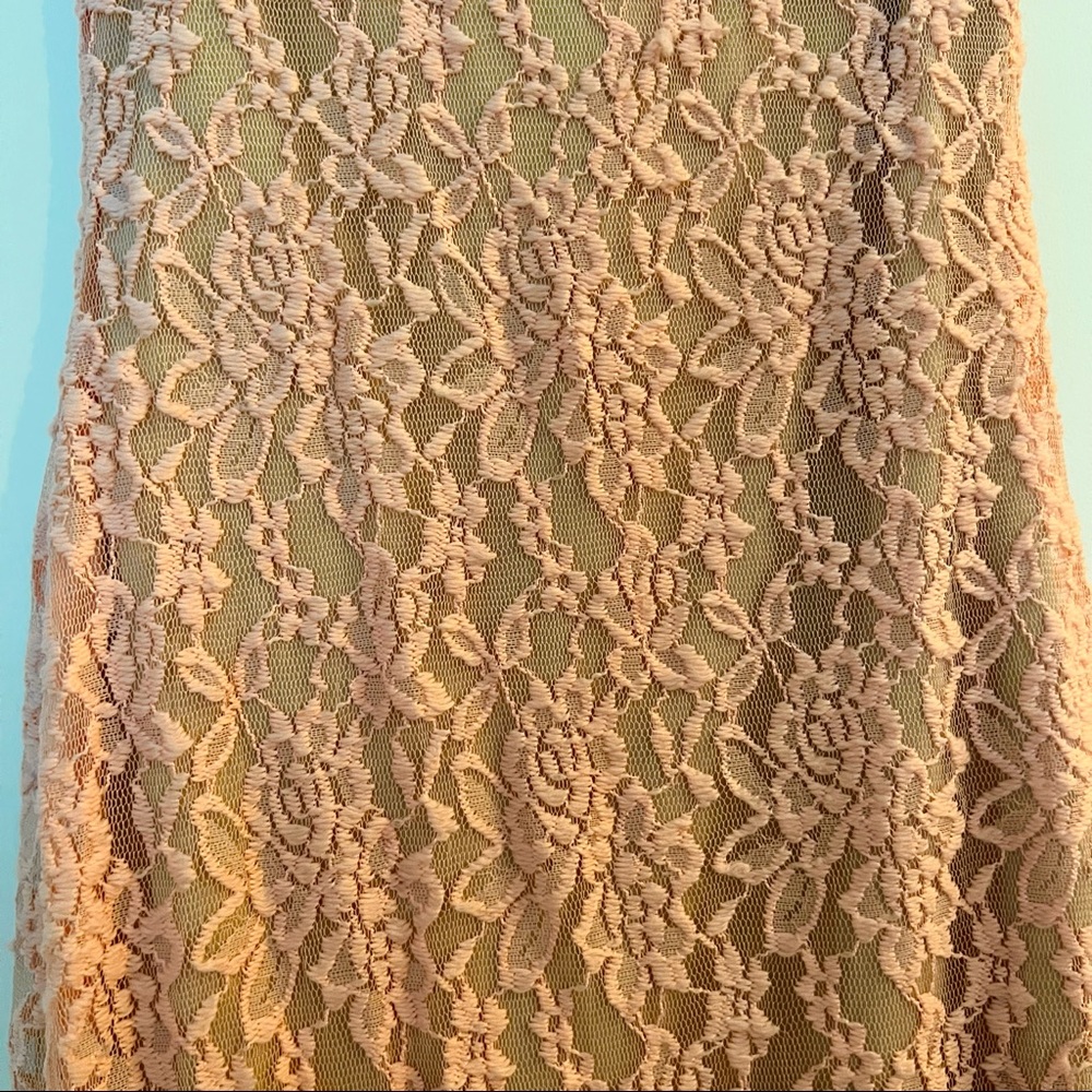 Pink Mesh Layered Dress - Picture 3 of 4